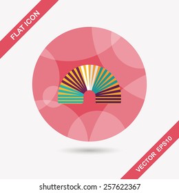 Rainbow spiral flat icon with long shadow,eps10