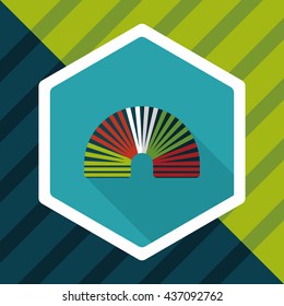 Rainbow spiral flat icon with long shadow,eps10