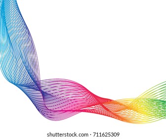 Rainbow Spiral on White Background