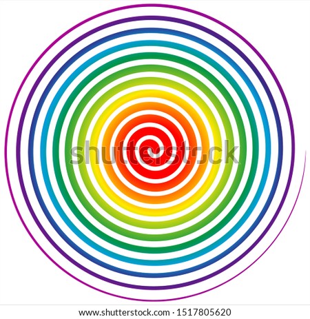 Rainbow spiral Symbol icon illustration with a white background