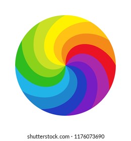Rainbow spiral. Vector illustration.