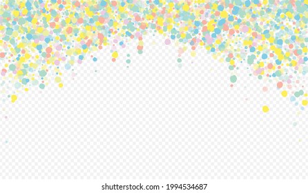 Rainbow Splash Christmas Transparent Background. Effect Dot Postcard. Celebrate Round Card. Pastel Dust Abstract Pattern.