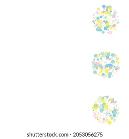 Fondo Blanco del Efecto Esplash Arcoiris. Textura de Confetti Festosa. Invitación de Navidad Brilla. Ilustración Círculo Verde Transparente.