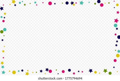 Rainbow Splash Festival Transparent Background. Happy Rain Banner. Invitation Polka Backdrop. White Shine FallingFestive Postcard.