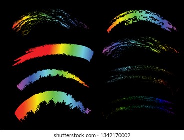 Rainbow splash in many colors