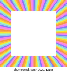 Rainbow square frame.