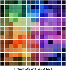 rainbow square mosaic with bright colors