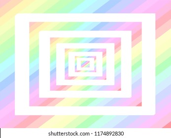 rainbow square on a white background