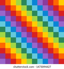 Rainbow squares background, colorful background vector, rainbow geometric pattern