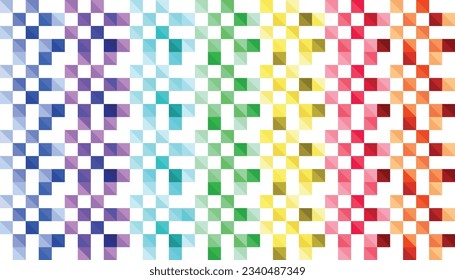 rainbow squares seamless pattern, vector illustration
