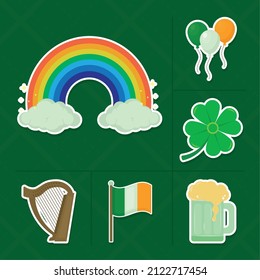 rainbow and st patricks day set