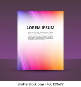 Rainbow stand cover. Design for your text.