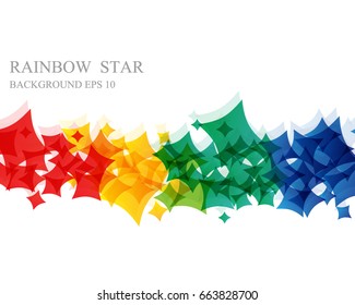 rainbow star background