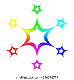 Rainbow star design