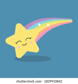ilustración vectorial de estrella arco iris