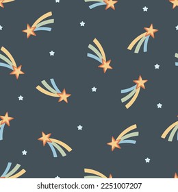 Rainbow star galaxy banner background pattern