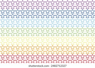 Rainbow star seamless pattern decoration
