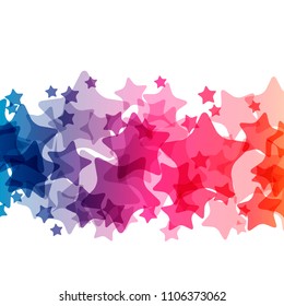 Rainbow-Sterne-Rand, Vektorstruktur, Karneval-helle Dekorationskarte.