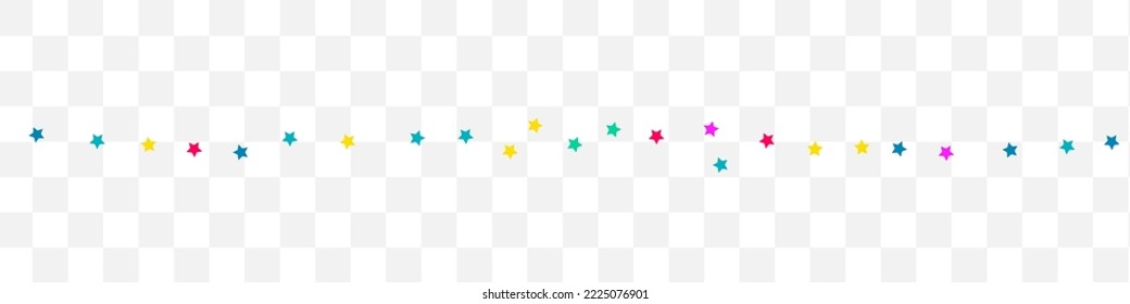 Rainbow Stars Carnival Vector Transparent Background Panoramic. Effect Rain Wallpaper. Celebration Constellation Texture. Happy Splash Decoration Backdrop.