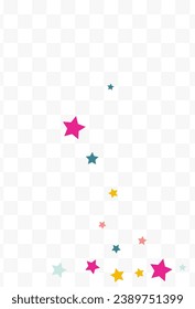 Rainbow Stars Fun Vector Transparent Background. Invitation Splash Background. Celebration Confetti Postcard. Color Dust Festive Banner.