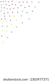 Fondo blanco vector de invitación de las estrellas del arcoiris. Ilustración del Festival Splash. Tarjeta de lluvia decorativa. Caer La Invitación Principal De Confetti.