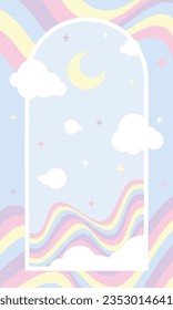 rainbow and stars kids prayer mat sj087