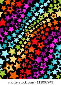 Rainbow stars seamless pattern