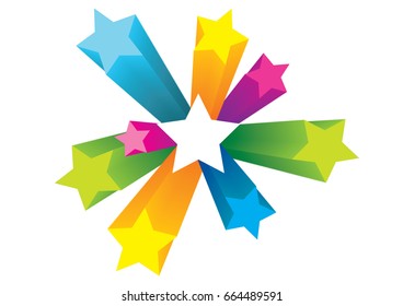 rainbow stars shine
