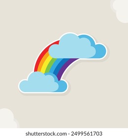 rainbow sticker and background design for free downloads