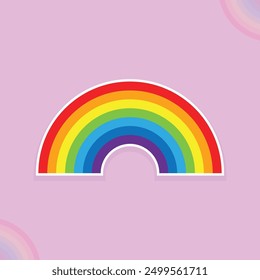 rainbow sticker and background design for free downloads