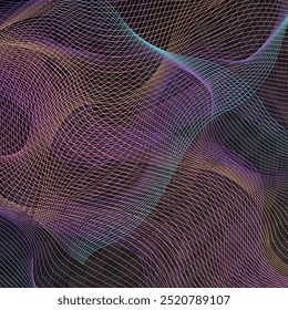 Rainbow Stripe Smooth Vector Transparent Background. Color Line Motion Design. Shape Abstract Banner. Gradient Flow Graphic Texture.