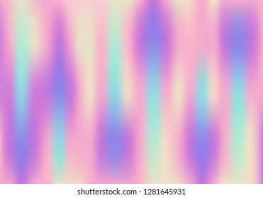 Rainbow striped background. Holographic background. Vector illustration.