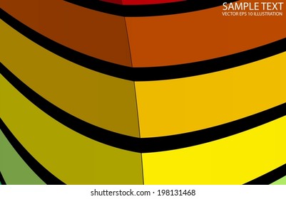 Rainbow striped colorful background illustration - Vector colored modern striped background  template
