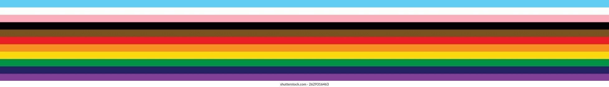 Bandeira listrada arco-íris no papel de parede do Orgulho Gay LGBTQ. em um fundo transparente