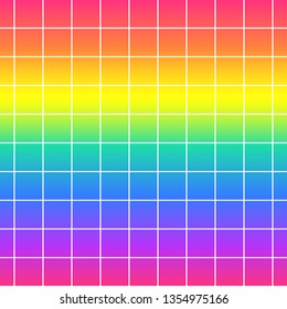 Rainbow striped seamless pattern. Vector illustration. Abstract grid background.