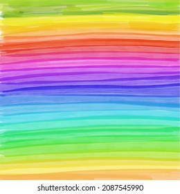 Rainbow striped watercolor background. Vector illustration