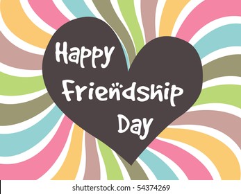 rainbow stripes background with isolated heart
