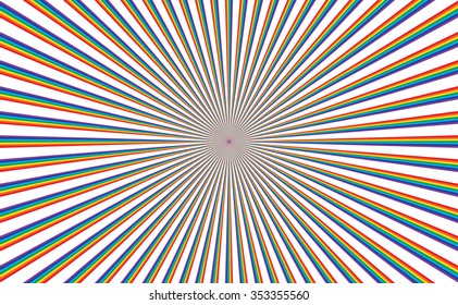 Rainbow stripes background. Rainbow ray.