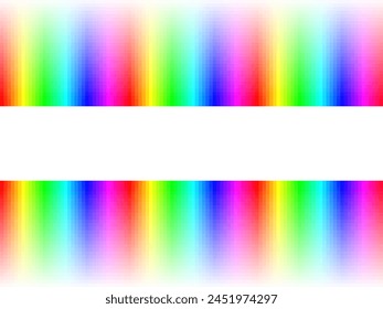 Rainbow stripes gradient with squares mosaic pattern, white background, vector graphic wallpaper or leaflet