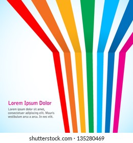 Rainbow stripes on light background, vector illustration.