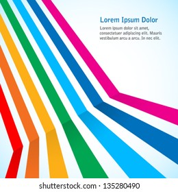 Rainbow stripes on light background, vector illustration.