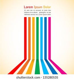 Rainbow stripes on light background, vector illustration.