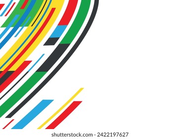 Rayas arcoiris sobre un fondo claro, ilustración vectorial. Plantilla con texto para diseño de volante, 