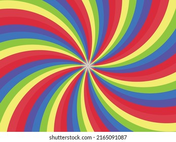 Rainbow stripes, red, orange, green, yellow, purple