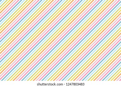 Rainbow stripes seamless pattern diagonal texture. Vector illustration.