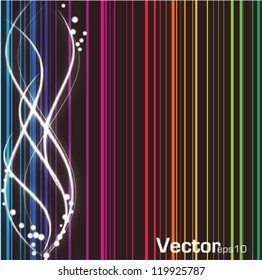 Rainbow Stripes Vector Background eps10