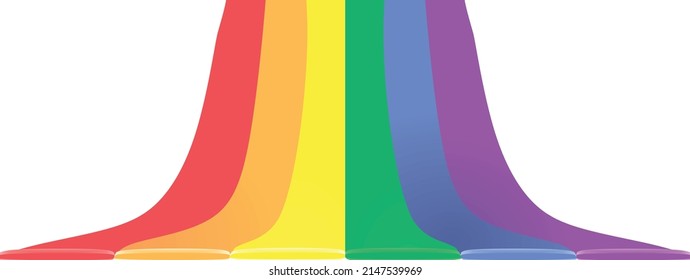 Regenbogenstreifen, Hintergrund. Vektorgrafik