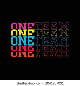 Rainbow style color typography t shirt