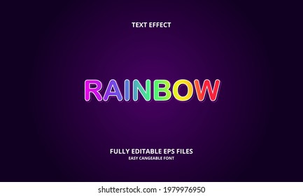 Rainbow Style Editable Text Effect