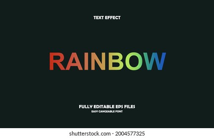 Rainbow Style Editable Text Effect